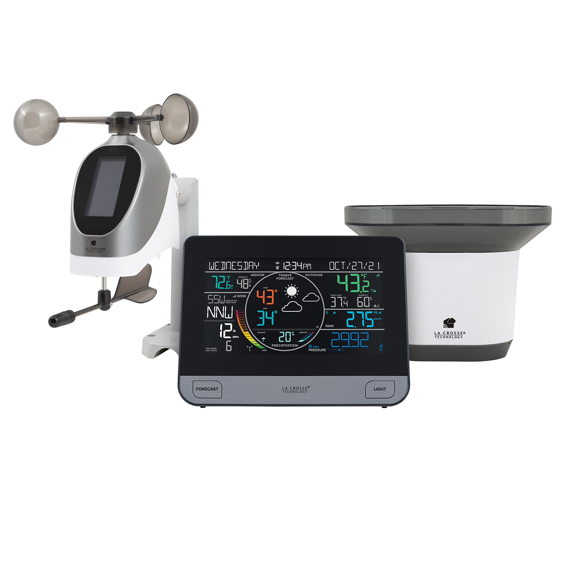 LaCrosse Technology, Color Professional Weather Station, Model# V61-WSDTHR